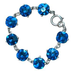 2/$50‎ Antiqued silver plated bracelet with midnight high-quality crystals